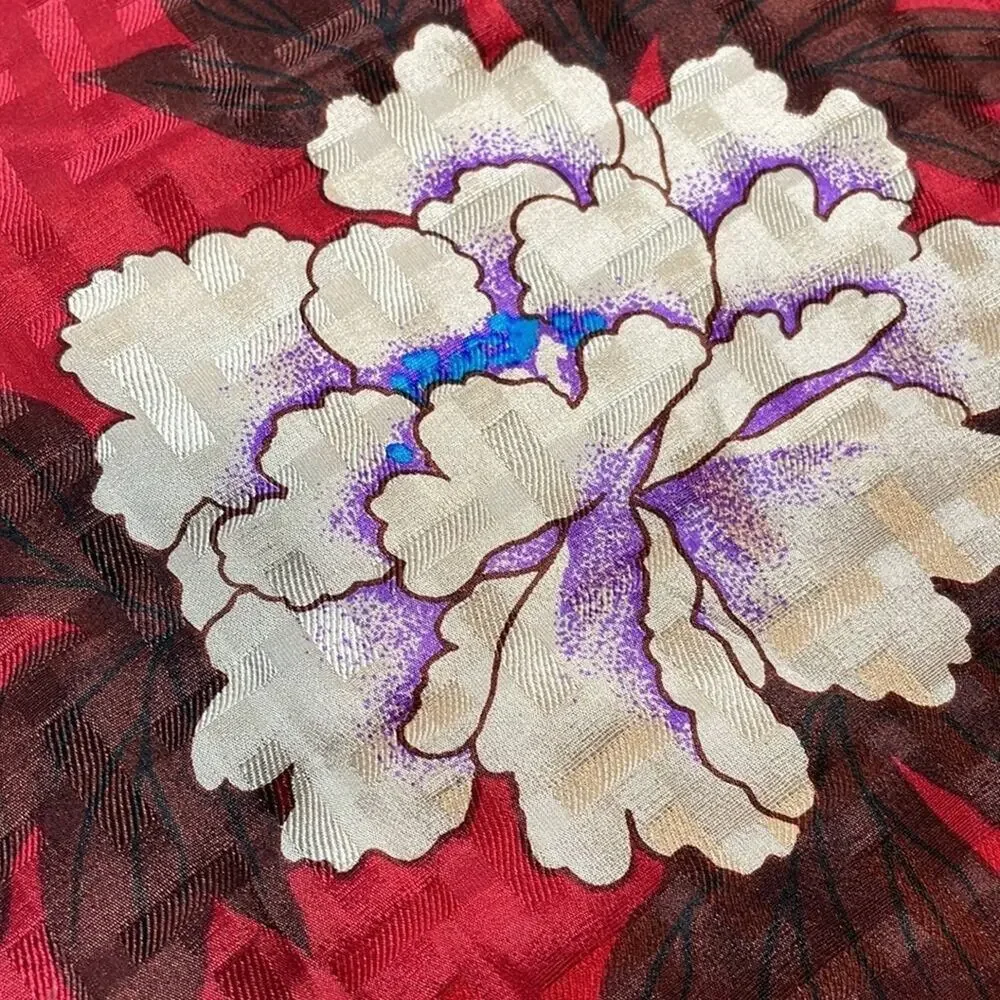 Vintage Elaine Gold floral silk scarf
